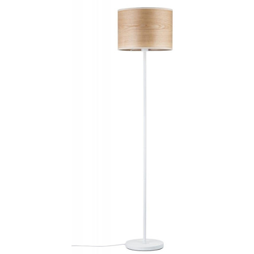Lampa podłogowa Neordic NETA E27 - jasne drewno/biały