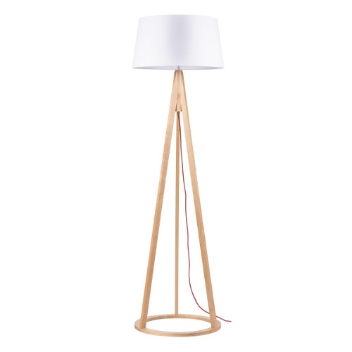 Lampa stojąca KONAN WOOD E27 - buk/biały