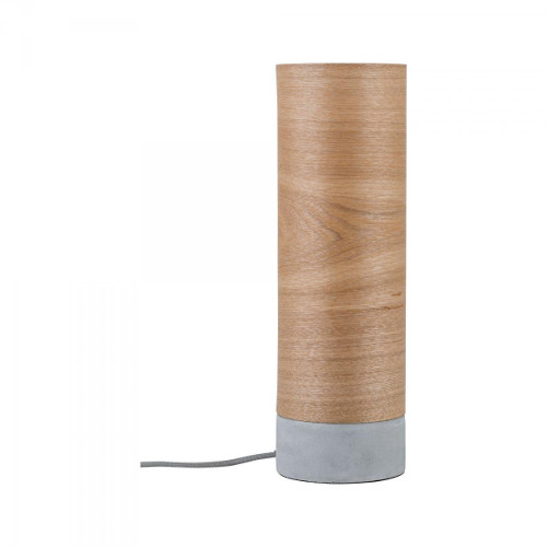 Lampa stołowa Neordic Skadi E14 - szary beton/drewno
