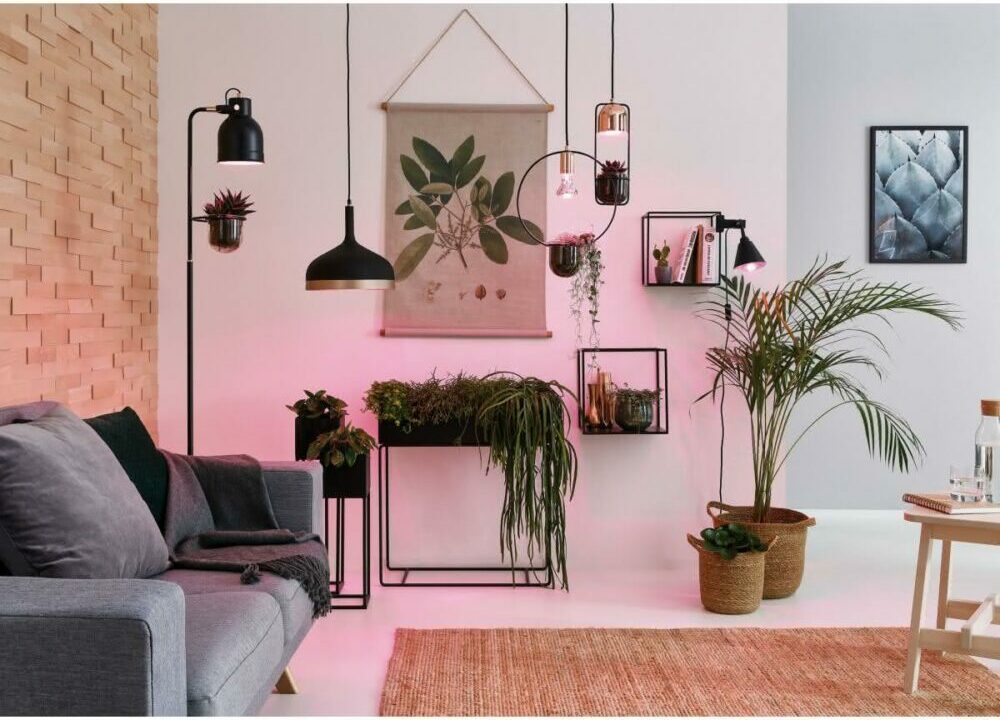 Aranżacja boho lampy